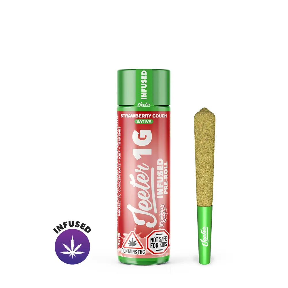 Strawberry Cough Infused Pre-roll by Jeeter, pre-roll