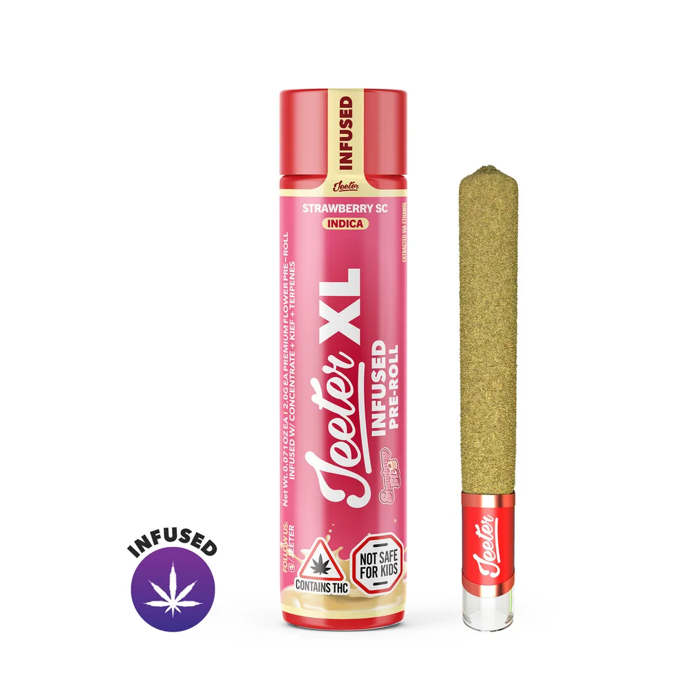 Strawberry SC Infused Pre-roll by Jeeter, pre-roll
