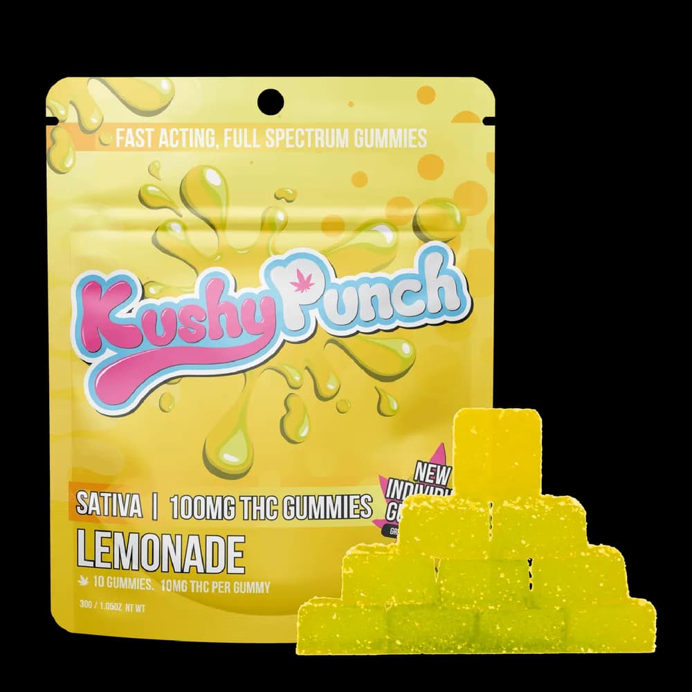 Lemonade Fast Acting Sativa Gummies by Kushy Punch