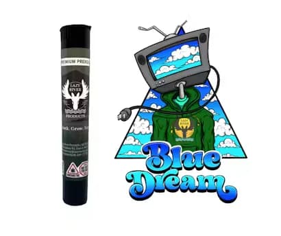 Blue Dream Pre-roll by Lazy River Products, pre-roll