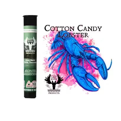 Cotton Candy Lobster Pre-roll by Lazy River Products, pre-roll