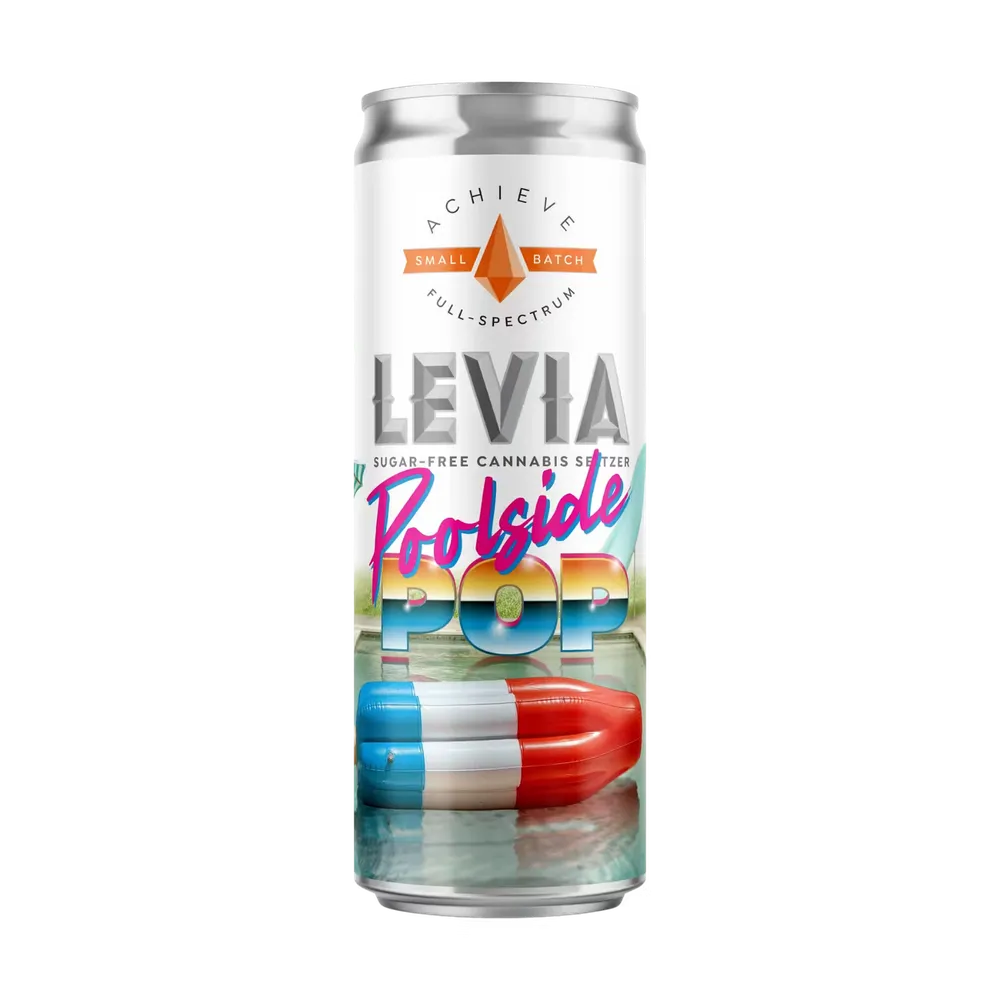 Achieve Poolside Pop Seltzer by LEVIA, edible
