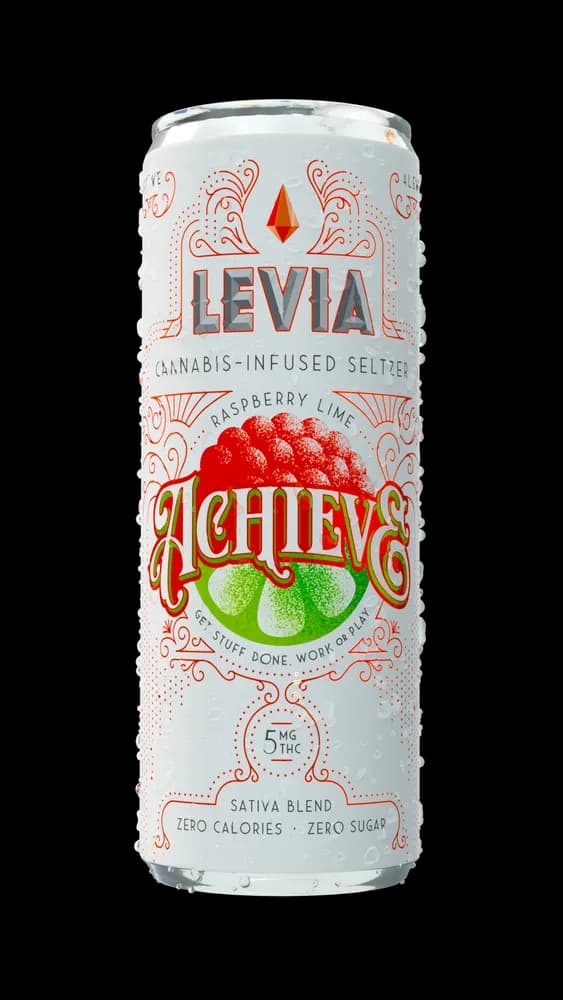 Achieve Raspberry-Lime Seltzer by LEVIA, edible