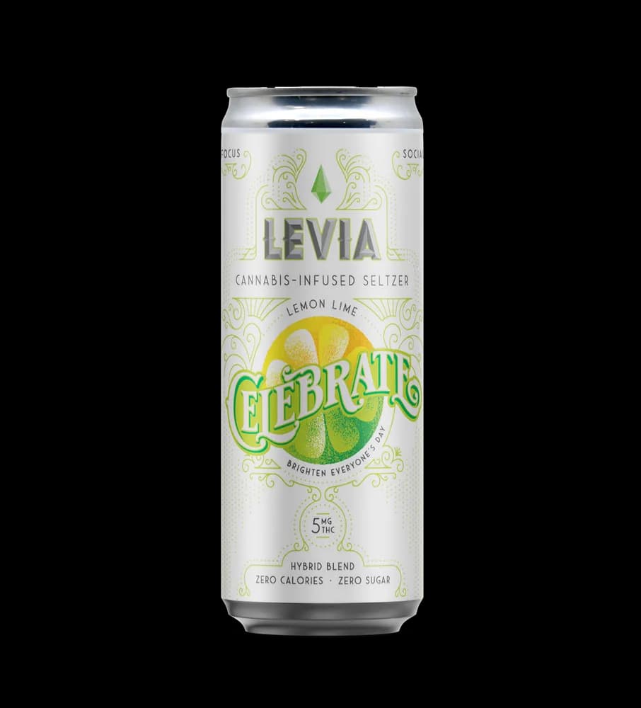 Celebrate Lemon-Lime Seltzer by LEVIA, edible
