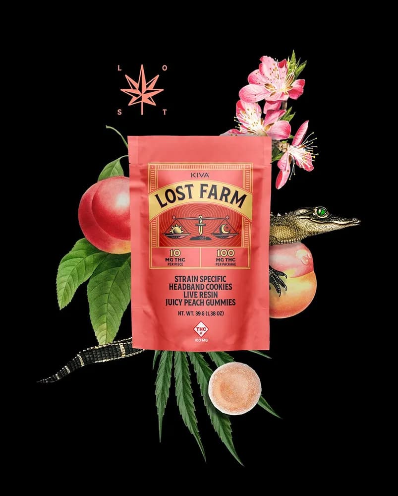 Juicy Peach x Mimosa Live Resin Gummies by Lost Farm
