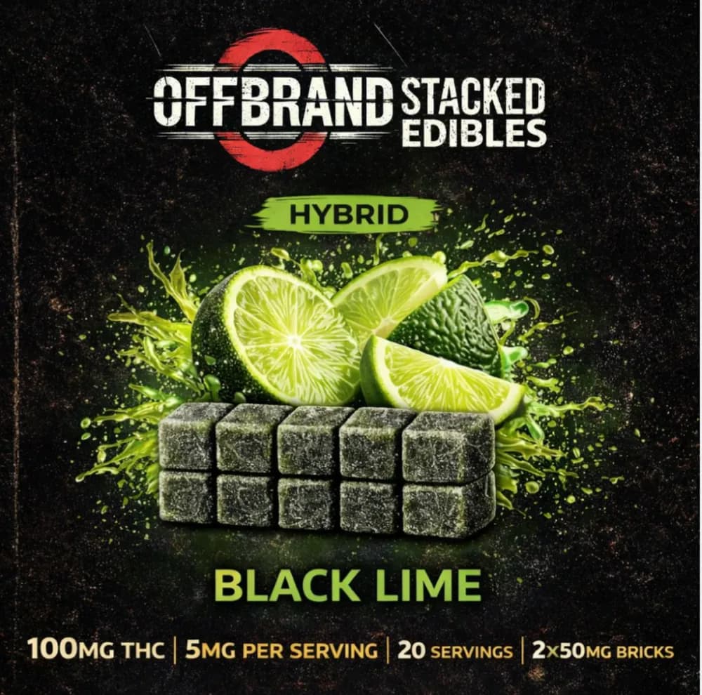 Stacked Black Lime Gummies by Offbrand