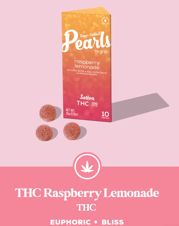 Raspberry Lemonade Gummies by Pearls, edible