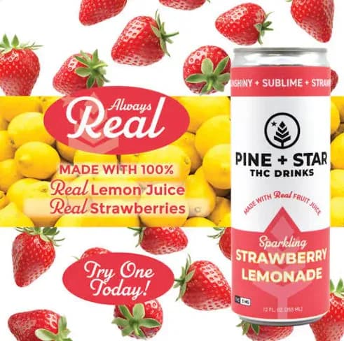 Sparkling Strawberry Lemonade by Pine + Star, edible