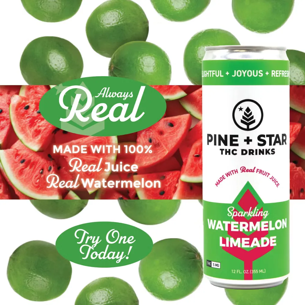 Sparkling Watermelon Limeade by Pine + Star, edible