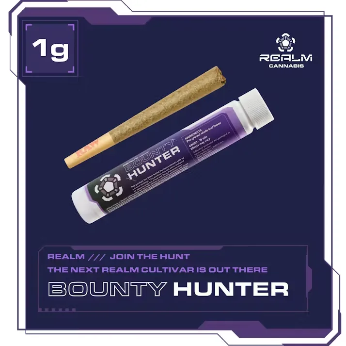 Bounty Hunter Paradise Frost x The Fruit Pre-roll by Realm, pre-roll