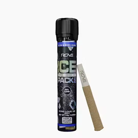 King Louis XIII Ice Rosin + Diamonds + Hash Infused Pre-roll by Rove, pre-roll