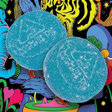10:1 CBD:THC Blue Raz Pineapple Gummies by Sapura, edible