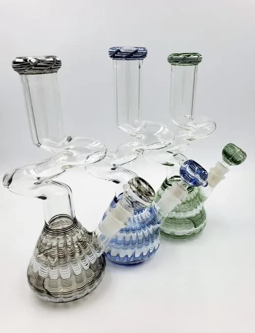 10" Curved Zong Style Bong Assorted Colors by SirEEL, accessory