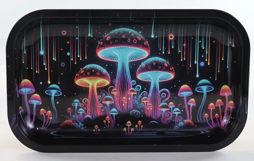Neon Mushroom Rolling Tray by SirEEL, accessory