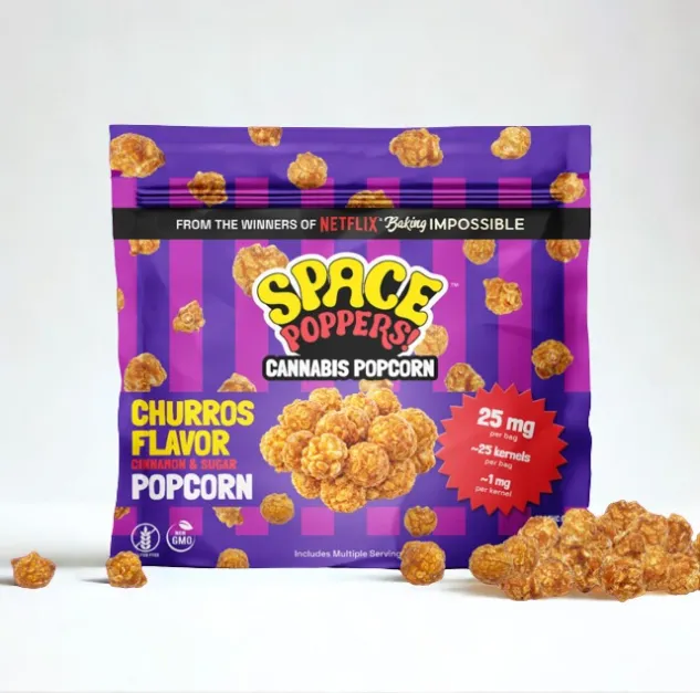 1:1 THC:CBD Churro Infused Gourmet Popcorn by Space Poppers!