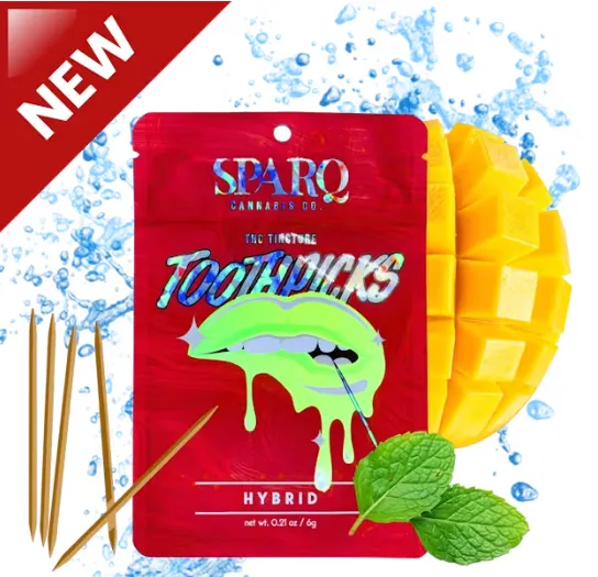 Tropical Mango Mint Toothpicks by SPARQ, edible