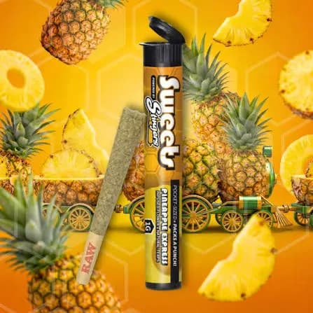 Pineapple Express Infused Pre-roll by Stingers Sweets, pre-roll
