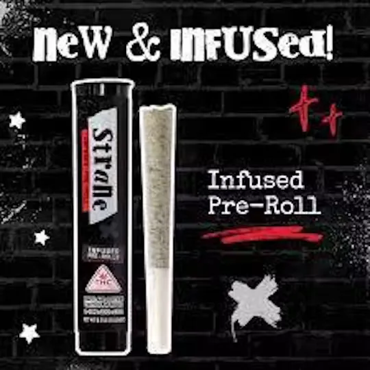 Strawberry Jamz Infused Pre-roll by Strane, pre-roll