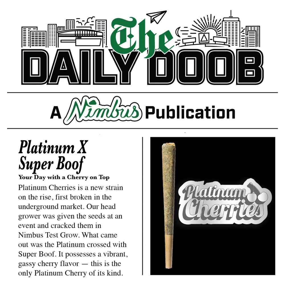Platinum Cherries Pre-roll by The Daily Doob