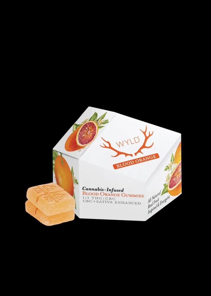 1:1 CBC:THC Blood Orange Gummies by Wyld, edible