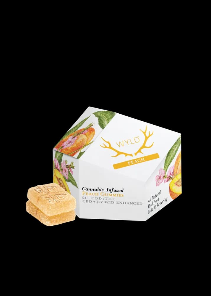 2:1 CBD:THC Peach Gummies by Wyld, edible