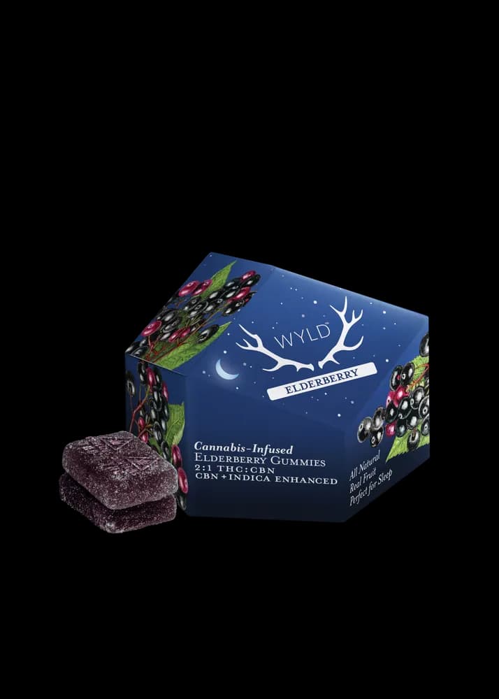2:1 THC:CBN Elderberry Gummies by Wyld, edible