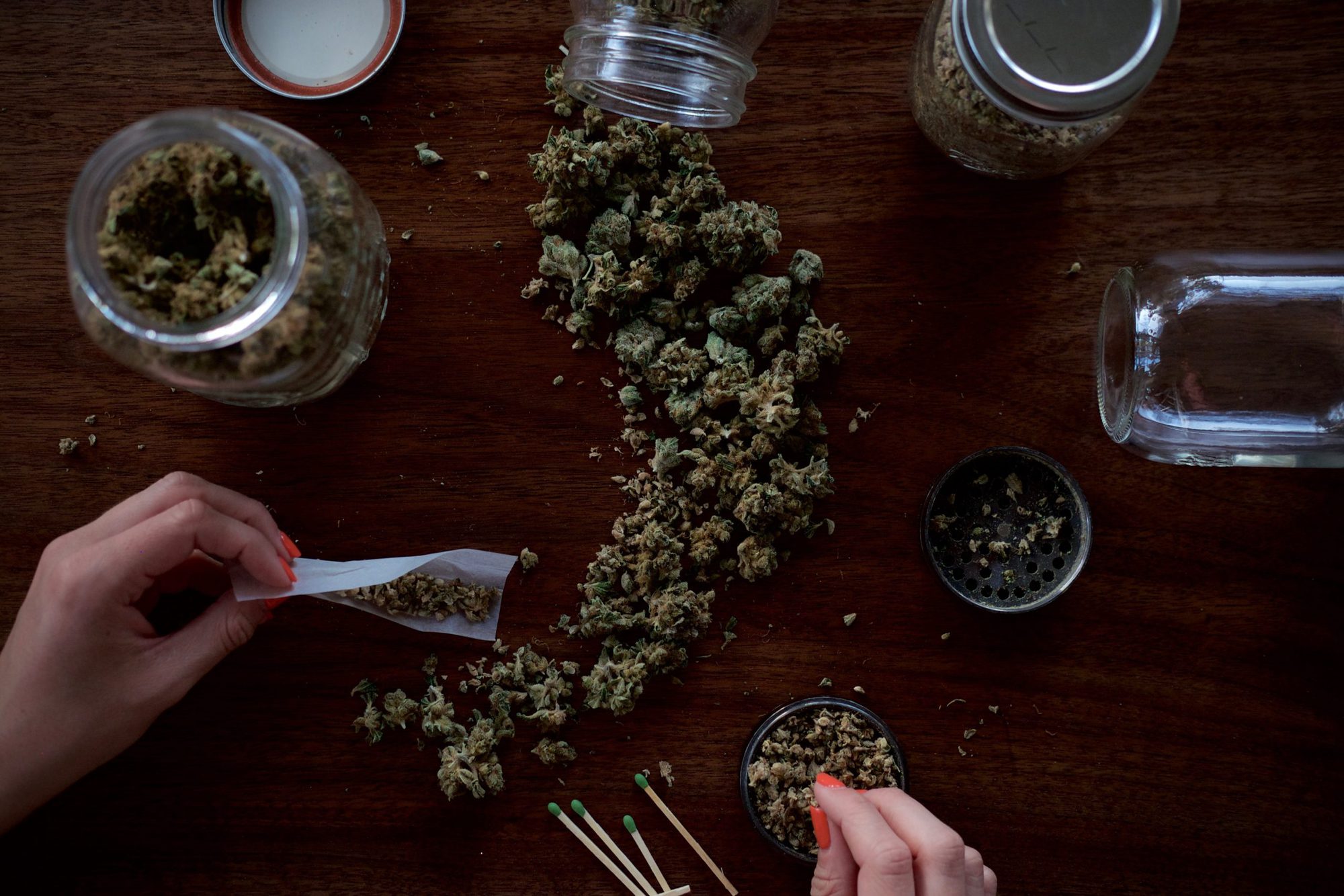 marijuana on a table